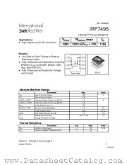 IRF7495 datasheet pdf International Rectifier