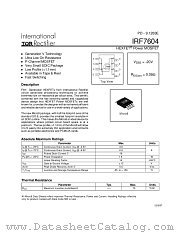 IRF7604TR datasheet pdf International Rectifier