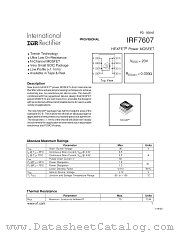 IRF7607 datasheet pdf International Rectifier