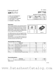 IRF7700 datasheet pdf International Rectifier