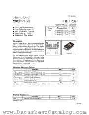 IRF7756TR datasheet pdf International Rectifier