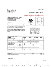 IRF7807A datasheet pdf International Rectifier