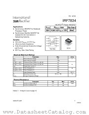 IRF7834 datasheet pdf International Rectifier