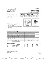 IRF8915 datasheet pdf International Rectifier