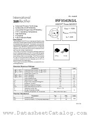 IRF9540NSTRL datasheet pdf International Rectifier