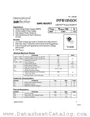IRFB18N50K datasheet pdf International Rectifier