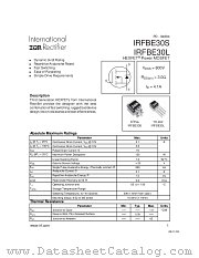 IRFBE30S datasheet pdf International Rectifier