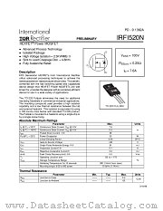 IRFI520N datasheet pdf International Rectifier