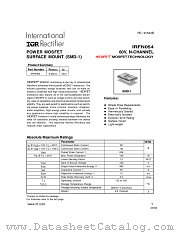 IRFN054 datasheet pdf International Rectifier