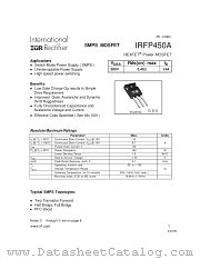 IRFP450A datasheet pdf International Rectifier