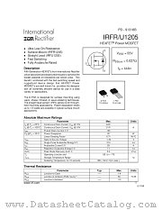 IRFR1205 datasheet pdf International Rectifier