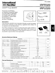 IRFU320 datasheet pdf International Rectifier