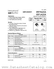 IRFR420A datasheet pdf International Rectifier