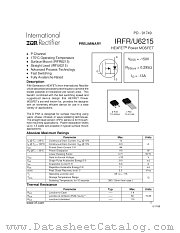 IRFR6215TR datasheet pdf International Rectifier