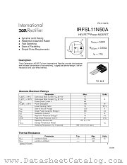 IRFSL11N50A datasheet pdf International Rectifier
