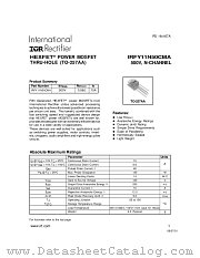 IRFY11N50CMA datasheet pdf International Rectifier