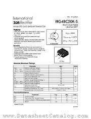 IRG4BC20K-S datasheet pdf International Rectifier