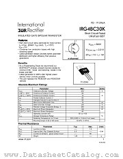 IRG4BC30K datasheet pdf International Rectifier