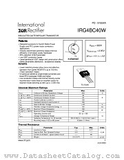 IRG4BC40W-S datasheet pdf International Rectifier