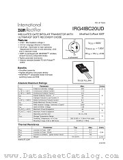 IRG4IBC20UD datasheet pdf International Rectifier