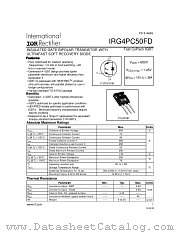 IRG4PC50FD datasheet pdf International Rectifier