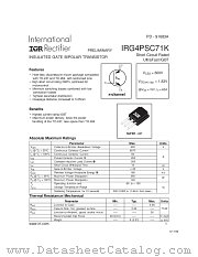 IRG4PSC71K datasheet pdf International Rectifier