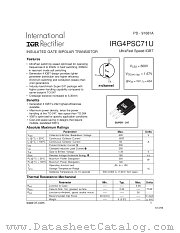 IRG4PSC71U datasheet pdf International Rectifier