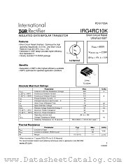 IRG4RC10KTRR datasheet pdf International Rectifier