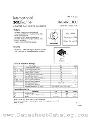 IRG4RC10UTR datasheet pdf International Rectifier