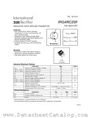 IRG4RC20FTRR datasheet pdf International Rectifier