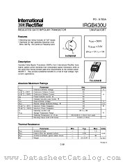 IRGB430U datasheet pdf International Rectifier