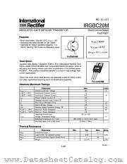IRGBC20M datasheet pdf International Rectifier