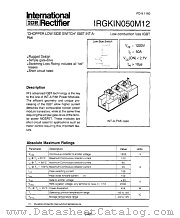 IRGKIN050M12 datasheet pdf International Rectifier