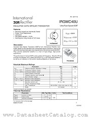 IRGMC40U datasheet pdf International Rectifier