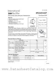 IRGMH40F datasheet pdf International Rectifier