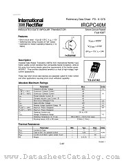 IRGPC40M datasheet pdf International Rectifier