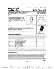 IRGPC40MD2 datasheet pdf International Rectifier