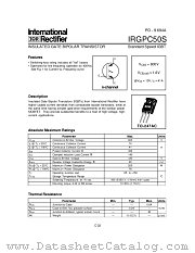 IRGPC50S datasheet pdf International Rectifier
