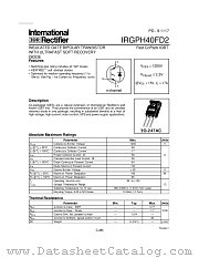 IRGPH40FD2 datasheet pdf International Rectifier