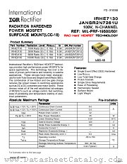JANSF2N7261U datasheet pdf International Rectifier