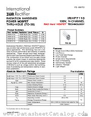 IRHF7110 datasheet pdf International Rectifier