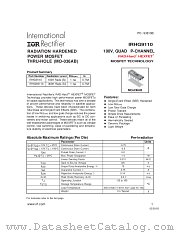 IRHG9110(P) datasheet pdf International Rectifier