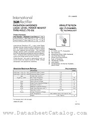 IRHLF6930Z4 datasheet pdf International Rectifier