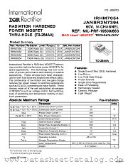 JANSR2N7394 datasheet pdf International Rectifier