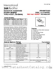 IRHM8230 datasheet pdf International Rectifier