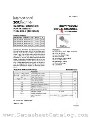 IRHY58230CM datasheet pdf International Rectifier