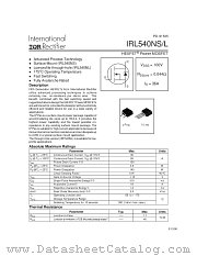 IRL540NS datasheet pdf International Rectifier