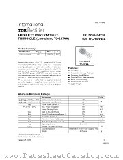 IRL7YS1404CM datasheet pdf International Rectifier