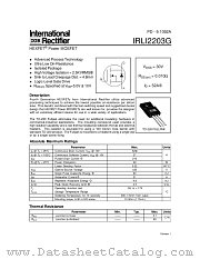 IRLI2203G datasheet pdf International Rectifier