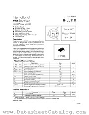 IRLL110 datasheet pdf International Rectifier